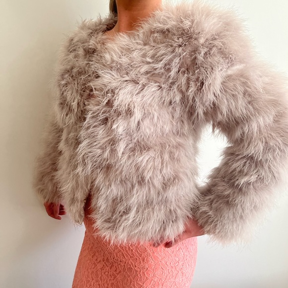 Ava Kriss Ostrich Feather Jacket - Picture 2 of 3